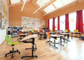 Ergonomic pupil workstations.