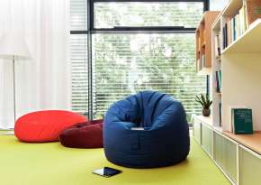 Corner seating as a retreat.